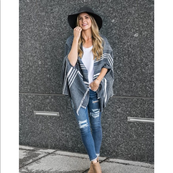 J. Crew Accessories - ▪️J.crew▪️Striped cape-scarf